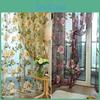 Flower Pattern Sheer Curtain Tulle Valance Drape Polyester Living Room Kitchen Sheer Curtain For Home