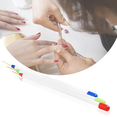 Nail Pen Non-deformation 3 Different Length Bristles Acrylic Professional Nail Art Liner Brush for Girlfriend