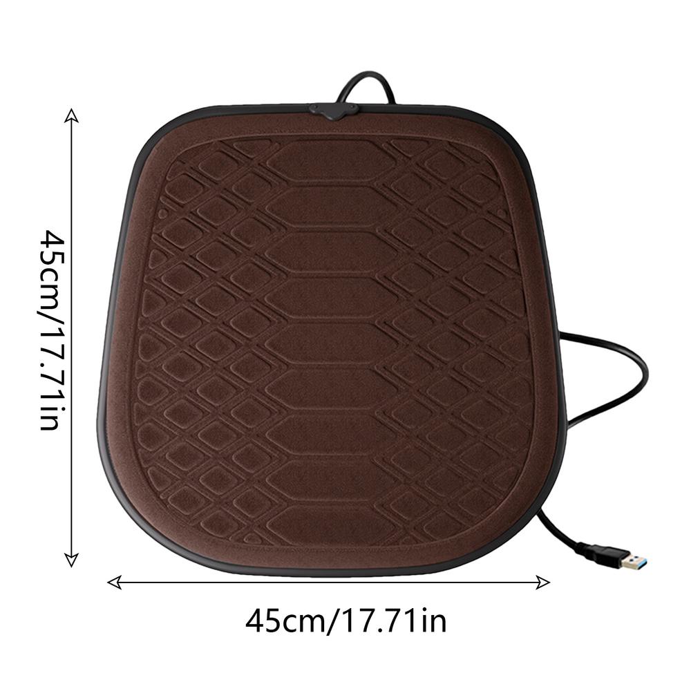 

Чехол на сиденье с подогревом Чехлы на сиденья с подогревом для грузовика USB с подогревом 3 температурных режима Подушка Удобная подушка для осени и зимы коричневый