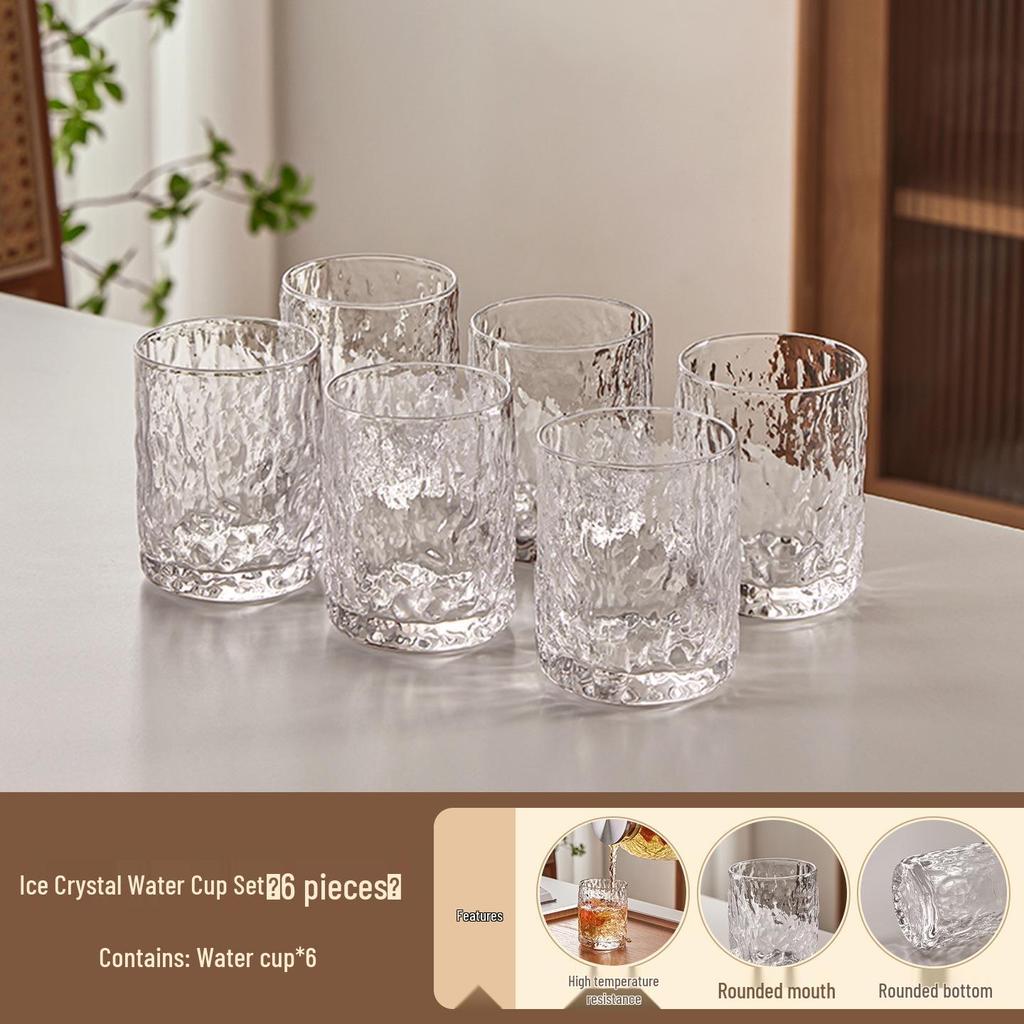 Premium High-Temperature Resistant Glass Tea and Water Cup Set for Guest Reception