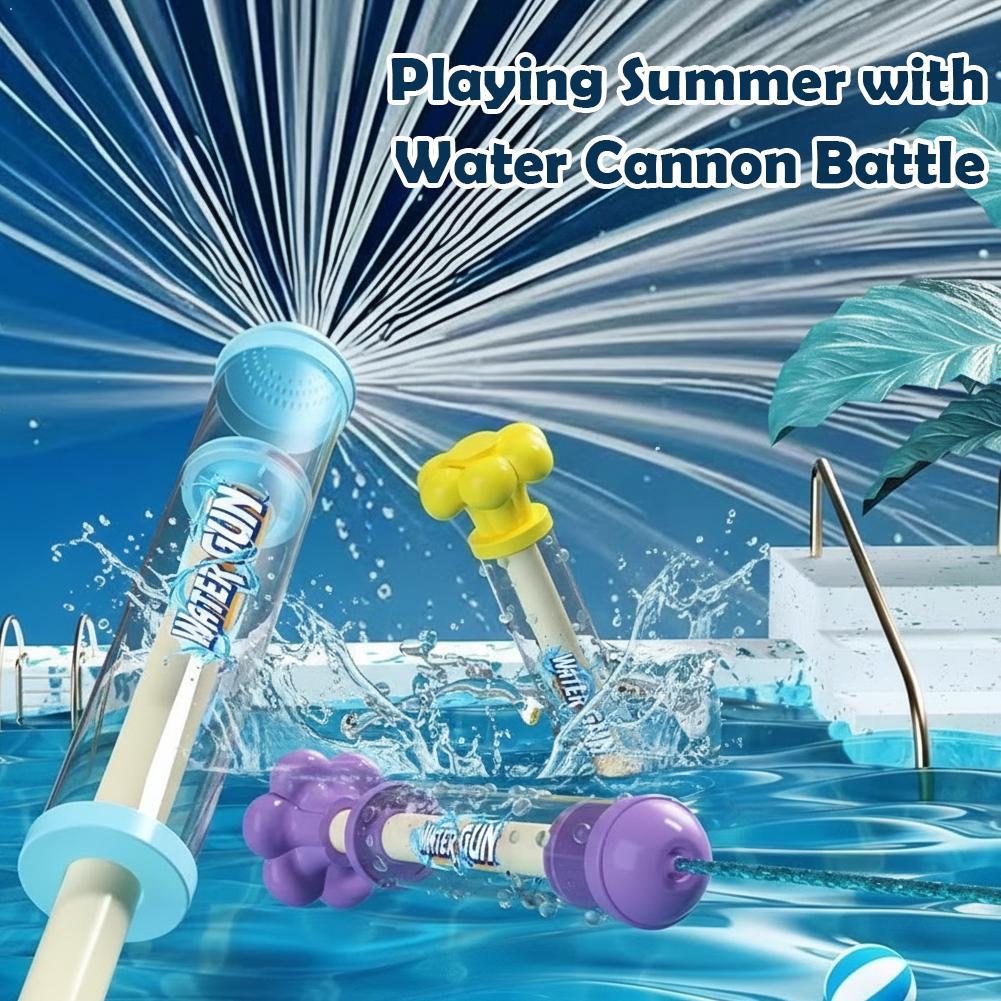Pull-Back Water Gun With Flower Spray Toy For Kids Outdoor Play Summer Pool Beach Lawn Games Interactive Toy