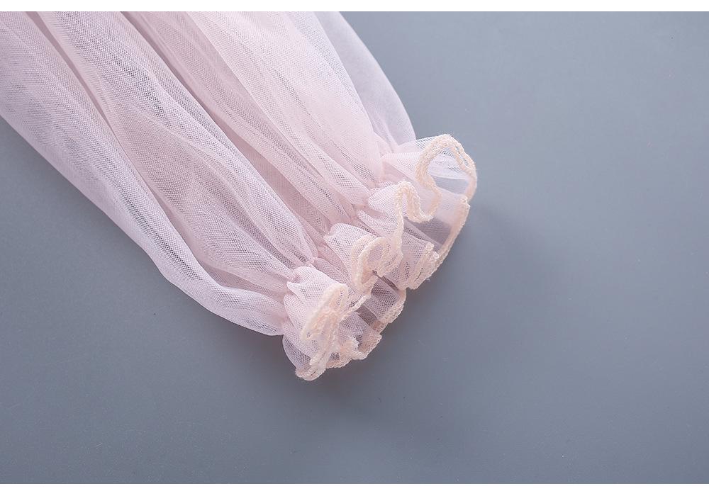 Koreanischer Stil Mädchen Netz-Prinzessinnenkleid mit Schmetterlingsdesign – Frühling/Herbst Mode