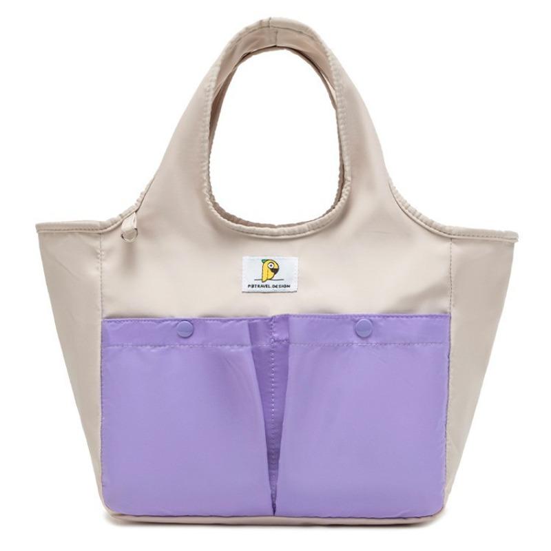 

1pcs Portable Multifunctional Insulated Lunch Bag Large Capacity Handheld Bento Bag Tote Bag for Work Picnic 27x13x21cm білий