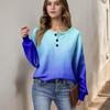 Women's Casual Shirts Long Sleeve Tops Button Up V Neck Loose Knit Fall Favorites For Women