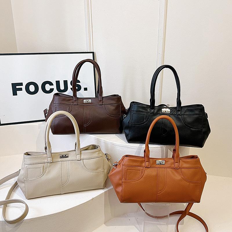 Large Capacity Soft Surface Bag Women'S Winter Senior Sense Portable Commuter Bag Single Shoulder Crossbody