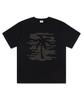 Deomopeuhauseu Palm Tree Text Oversized Short Sleeve T-Shirt Black
