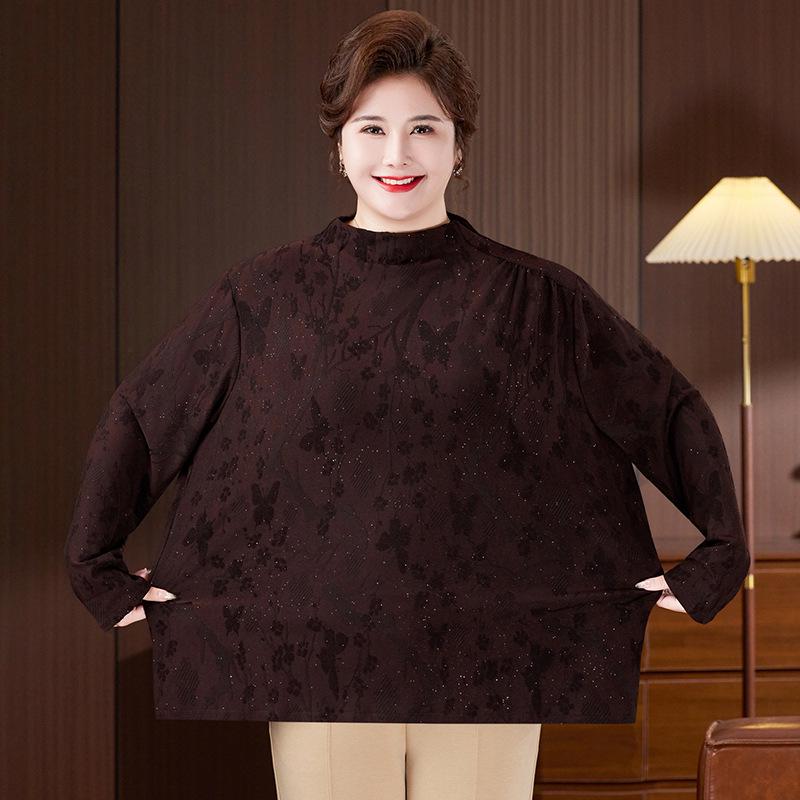 2025 Móda s dlouhým rukávem nadměrné velikosti pro ženy středního věku a starší