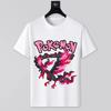 Summer New Pokémon Animation Print White Tshirt Mens and Womens Original Style Loose Casual Trend Versatile Shortsleeved Top