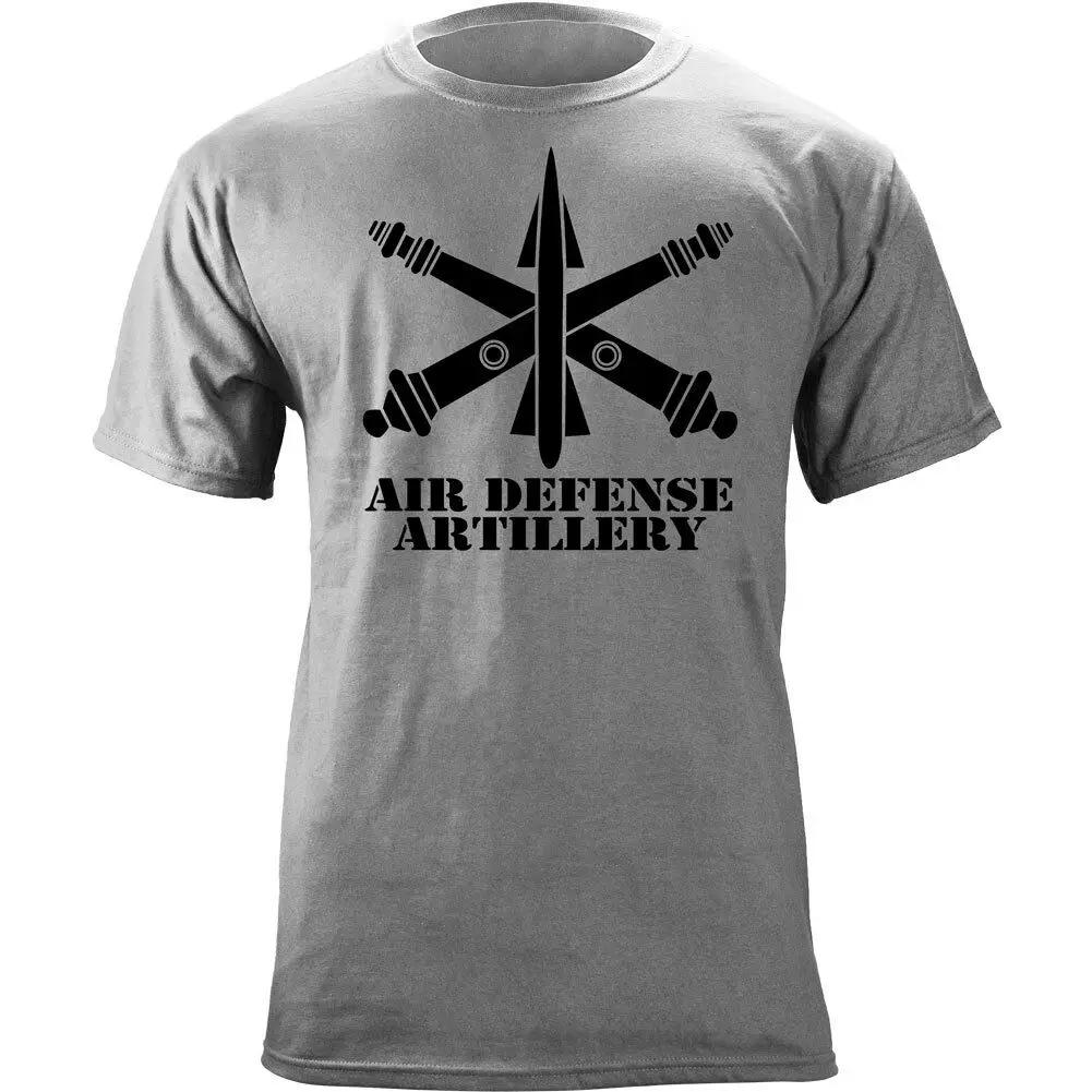 US Army Air Defense Branch Insignia Crossed Cannons Graphic Veteran TShirt Summer Cotton ONeck Short Sleeve Mens T Shirt New S