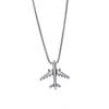 Hip Hop Airplane Pendant Titanium Steel Necklace, Men's Simple and Fashionable Versatile, Neck Chain, Non Fading, Women's Long Sweater Chain