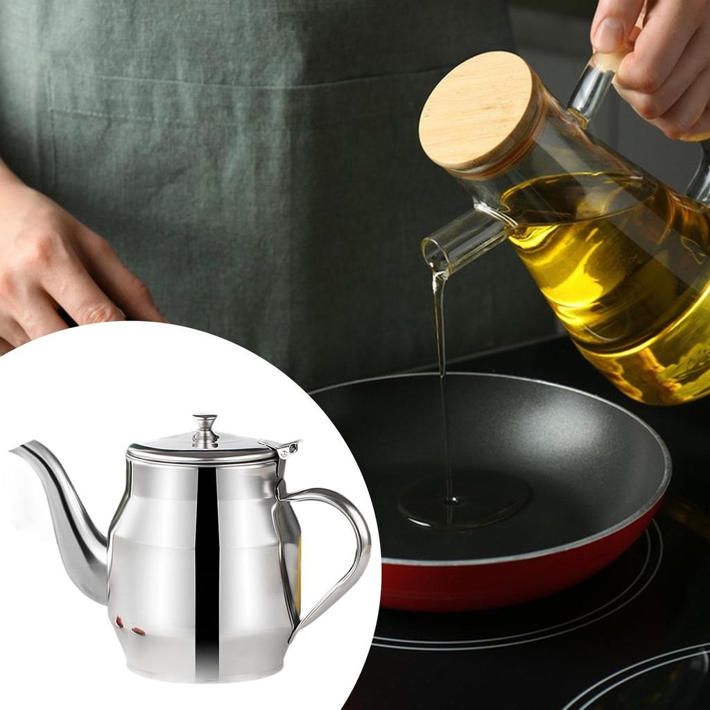 Pojemnik na olej ze stali nierdzewnej Narzędzie kuchenne Wielofunkcyjny pojemnik do przechowywania Butelka na sosy Dom Piknik