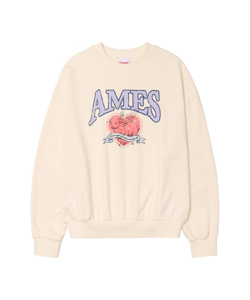 AMES-WORLDWIDE Angel Love Sweatshirt Cream