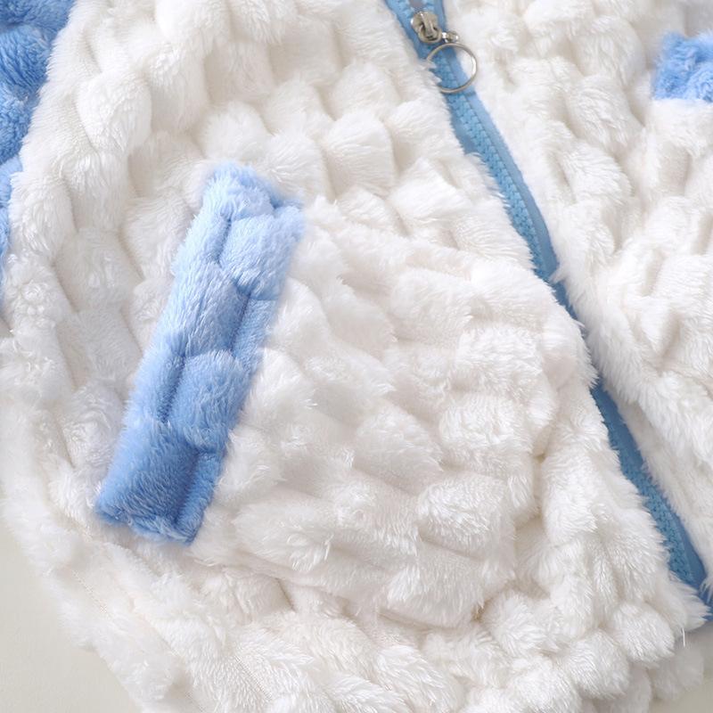 Jachete de iarnă pentru copii Jachetă caldă de pluș Bebeluși băieți Fete Îmbrăcăminte exterioară Simplă Versatilă La modă Îmbrăcăminte pentru copii