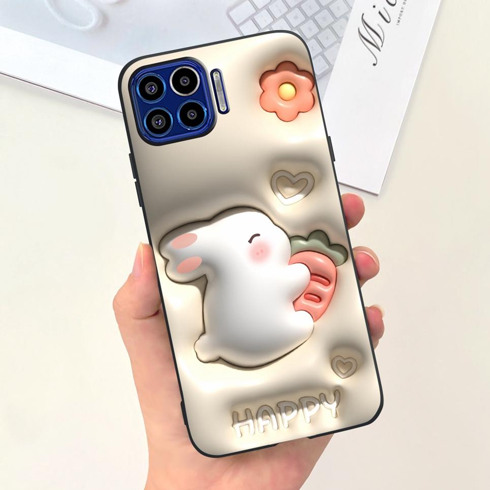 For Motorola One Vision One Macro Case Cute Fashion Girly Cartoon Painting Funda Etui For Motorola One 5G Soft TPU Silicone Case