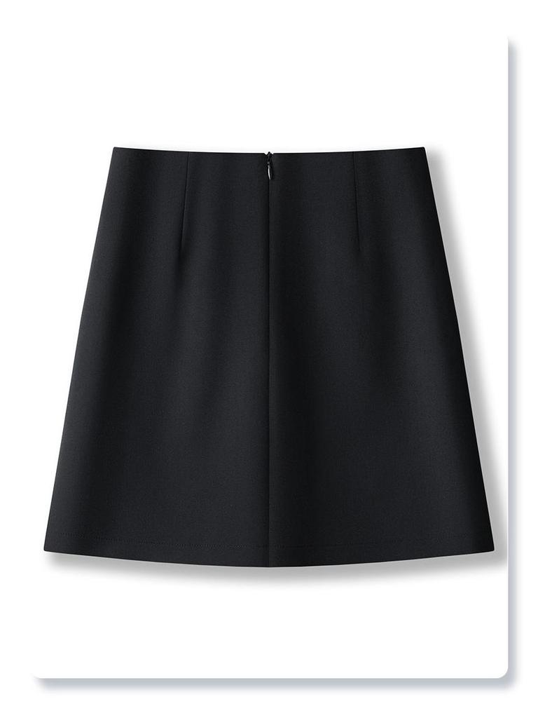 Women's White A-Line High Waist Midi Skirt - Spring 2025 Collection, Slimming and Bodycon Style