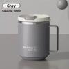 Double Wall Insulated 304 Stainless Steel Coffee Mug, Leak-Proof Travel Cup with Handle for Adults and Students
