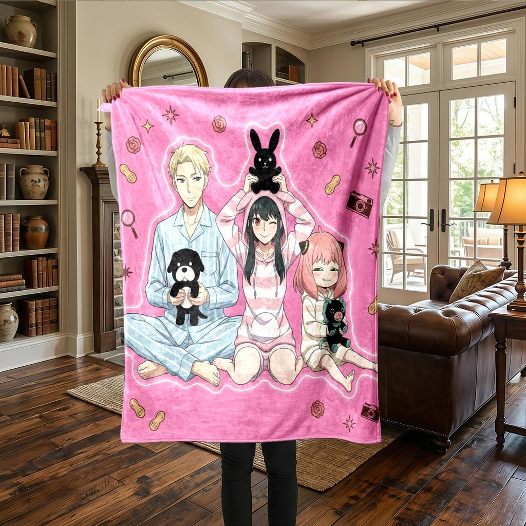 SPY FAMILY Warme Flanelldecke Bequem Bedruckt, Für Betten, Reisen -HE62