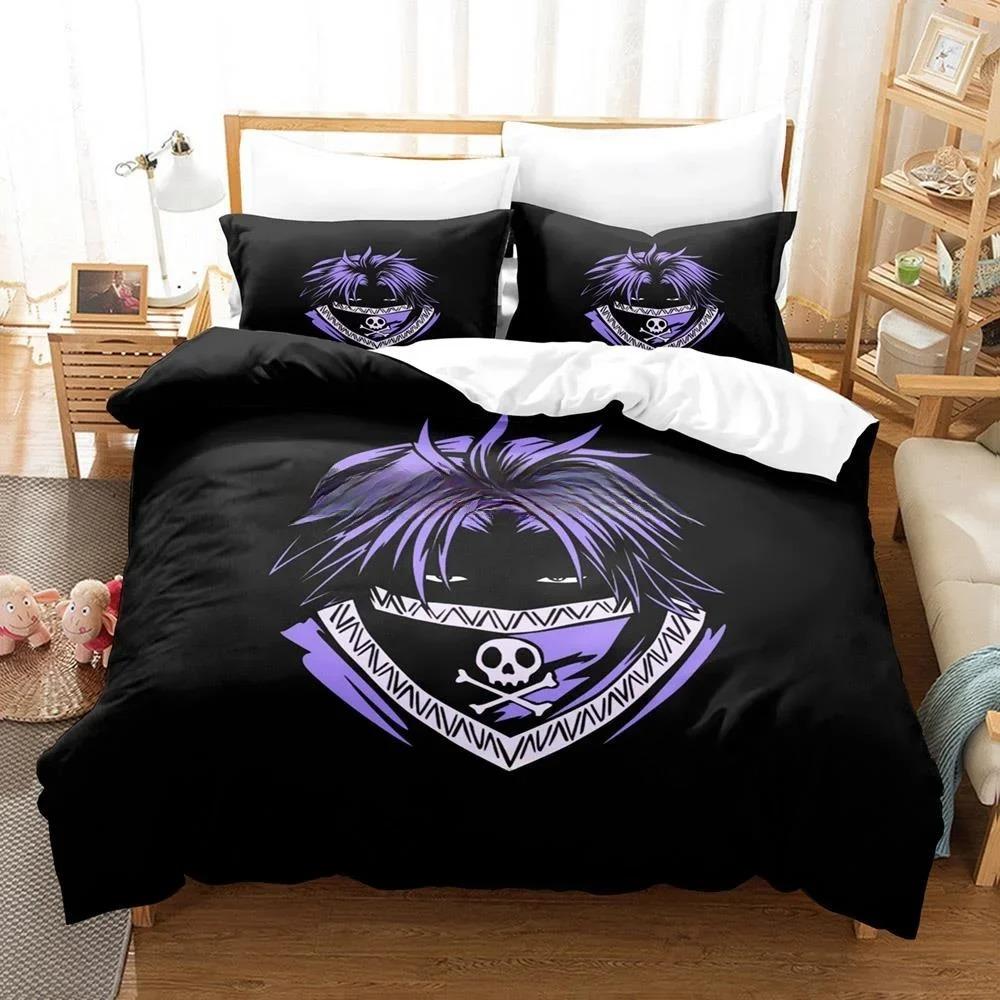 3D Tisk Anime HUNTER×HUNTER Feitan Ložní Set Jednolůžkový Twin Plný Queen King Size Ložní Set Aldult Dětská Ložnice Sady Povlečení