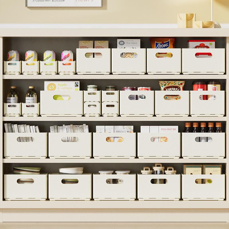 Retractable Right-Angle Cabinet Storage Drawer for Kitchen Sundries