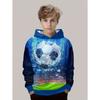 Boys' 3D Soccer Ball Harajuku Print Hoodie Casual Polyester Long Sleeve Fashion Sports Pullover Active Sweatshirt for Running