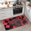 Skibidi Toilet Flannel Kitchen Floor Mat Absorbent Non-Slip Soft Standing Mat Washable Comfortable Kitchen Rug for Home Sink Laundry