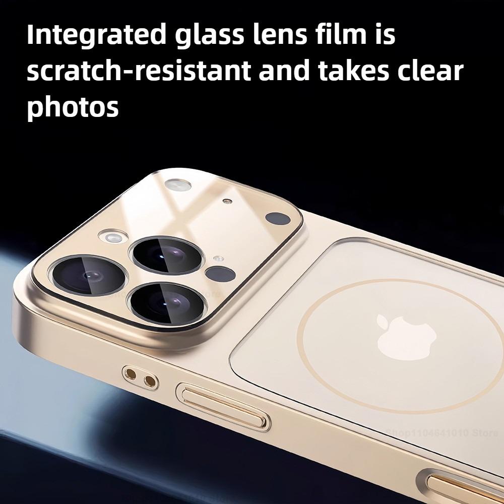 Official Matte Nano Glass Armor Case For iPhone 17 16 15 14 13 Pro Max 17Pro Air For Magsafe Wireless Charge Magnetic Hard Cover