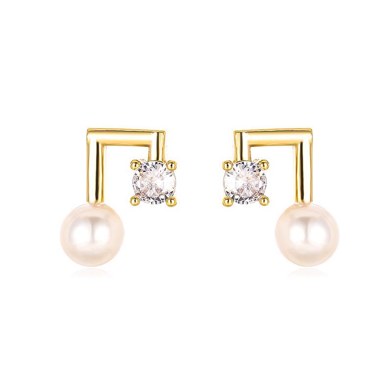 Pearl & Zircon Stud Earrings for Women - Exquisite 2026 Summer Style