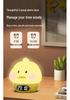 Duck Silicone Alarm Clock with Night Light and Cartoon Tap Feature