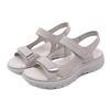 ZUYEE Platform Sandals with Velcro Comfortable Sports Sandals for Outdoors and Casual Soft and Easy to Walk Size Women's Closure, Wear, in, Beige,