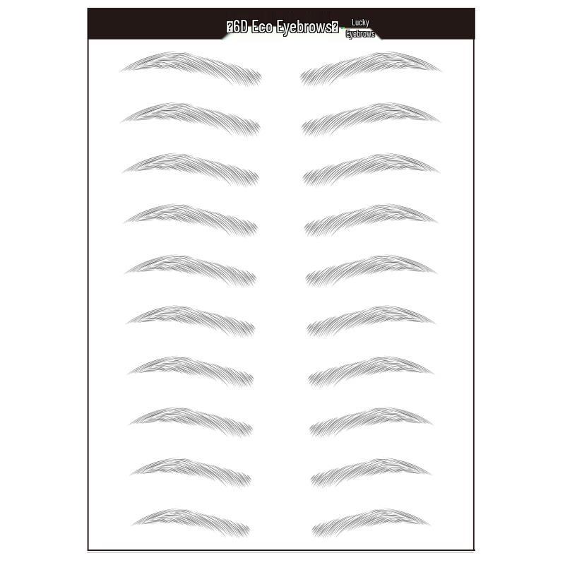 Zhengxiang 2025 Waterproof 6D Eyebrow Stickers - Realistic, Easy Makeup for a European, American, and Korean Style.
