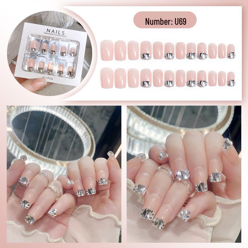 High-End Handmade Nail Art: Pure Desire Style Rhinestone Nail Stickers Collection.