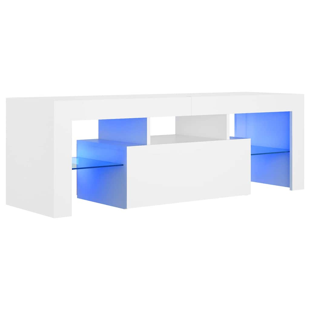 Moderner, minimalistischer TV-Schrank mit LED-Lichtern, kreatives Design für das Wohnzimmer, Stauraum-Eckschrank, 120x35x40 cm