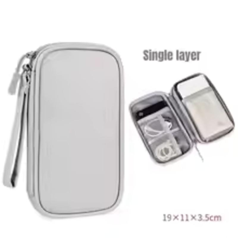 

1PCS Grey/Black/Pink/Navy NEW Travel Organizer Bag Cable Storage Organizers Pouch Carry Case Portable Double Layers Storage Bags