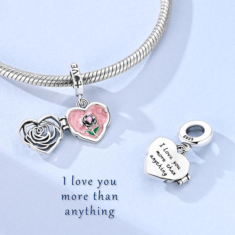 New In Charm 925 Silver Tree of Life Rose Pendant Charms Beads Fit Original 925 Bracelet For Women Jewelry Gift DIY