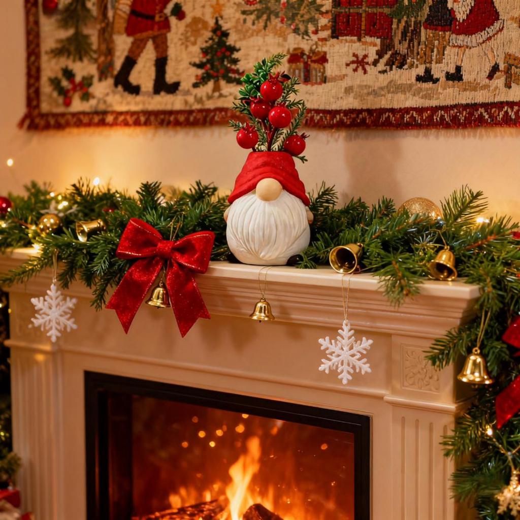 Resin Christmas Figurine, Christmas Dwarf Doll, Resin Christmas Decoration Piece