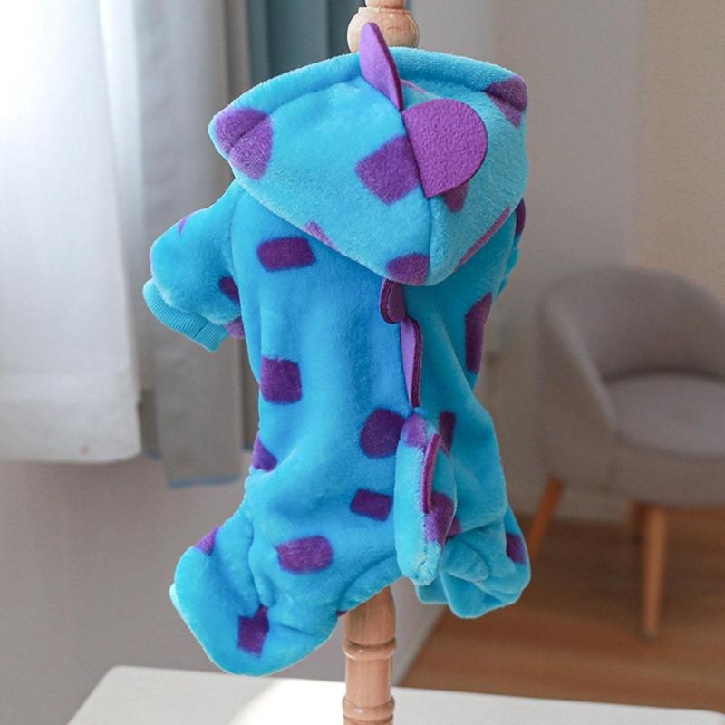 Fashion Pet Dog Jacket Winter Warm Clothes Lovely Cats Photo Dinosaur Costume