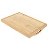 Bamboo Tea Tray Chinese Tea Cup Serving Table for Teahouse Home OfficeHandle Type