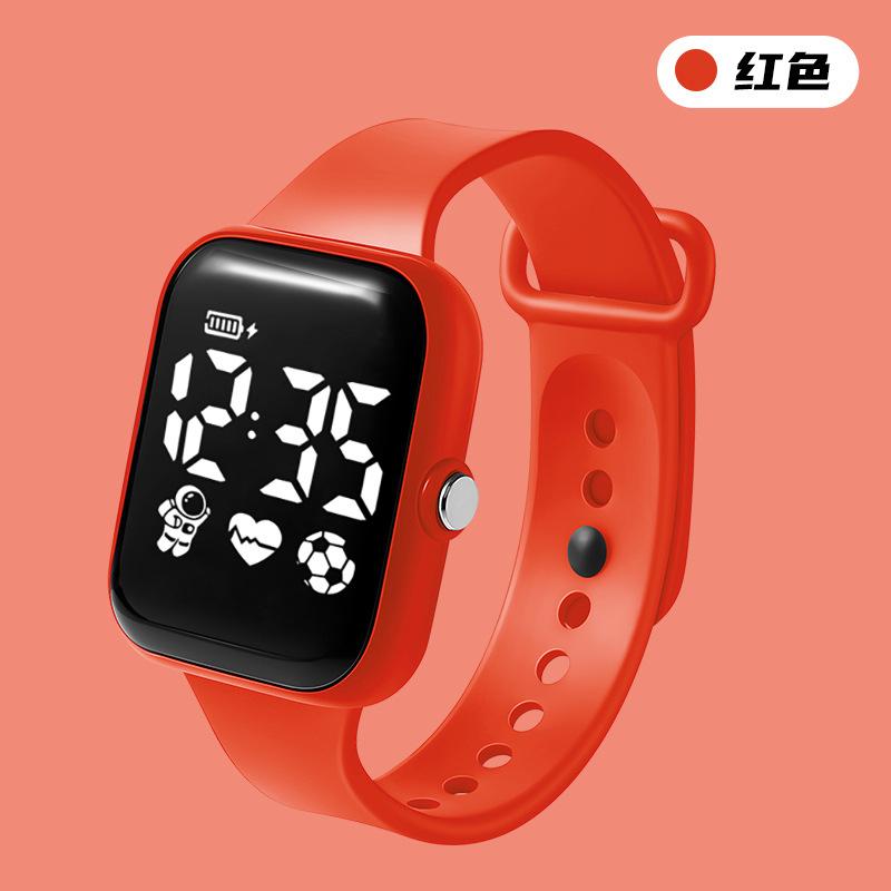 Led Watch Fashion Sports Watch Waterproof Watch Led Electronic Watch Male And Female Student Electronic Watch красный