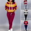 Trendy Two Pieces Set Women Autumn Tracksuit Elastic Waist Pullover Women Hoodie Pants Sets
