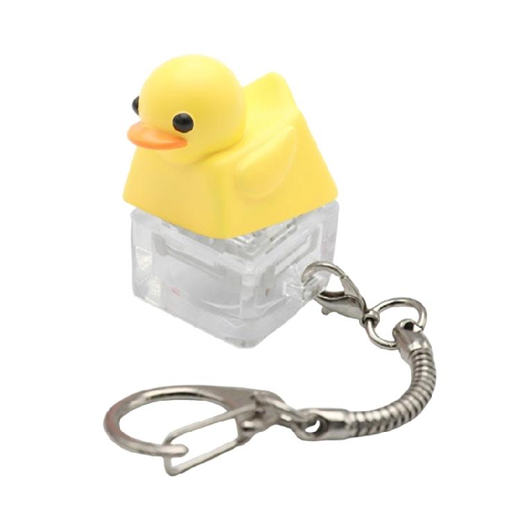 

Quacking Duck Resin Keycap Keychain Duck Quacking Toy For Keyboards Customization Stress Reliever Gift жовтий
