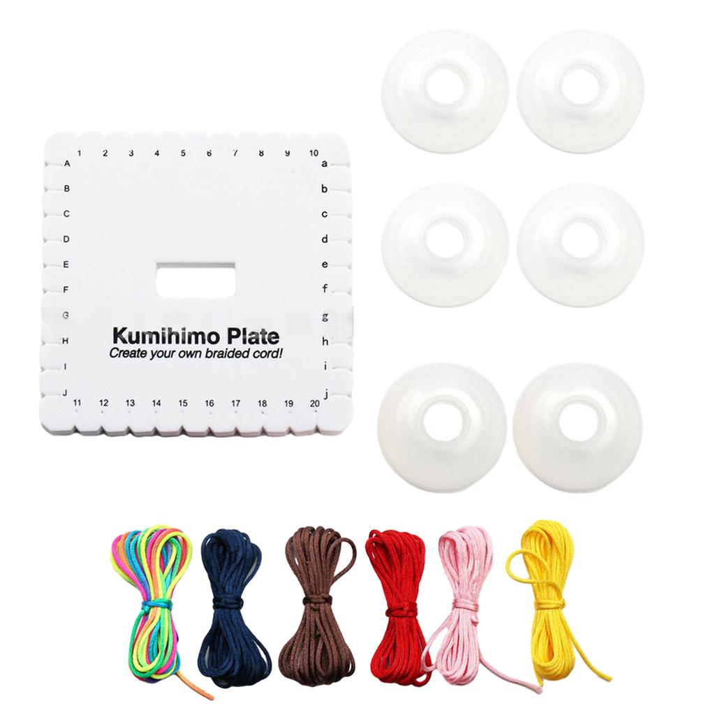 Disco per Treccia Quadrato Rotondo Filo per Perline Kumihimo Disco Piatto per Treccia Stampa Fai da Te Strumenti per Cucito Strumenti per Artigianato