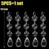 5/48Pcs Christmas Clear Acrylic Pendant Snowflake Icicle Water Drop Decoration for Xmas Tree Winter Party Acrylic Ice Pendants