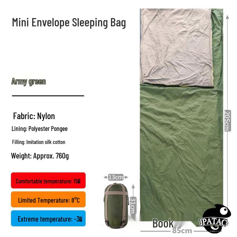 Japan Portable Lightweight Sleeping Bag for Hiking and Camping - Compact, White Duck Down, Adult Size