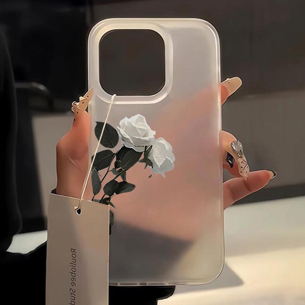 Flower Clear Phone Case For iPhone 15 16 Pro Max Case iPhone 13 11 12 14 Pro Max Plus 12 13 Mini Shockproof Silicone Soft Cover