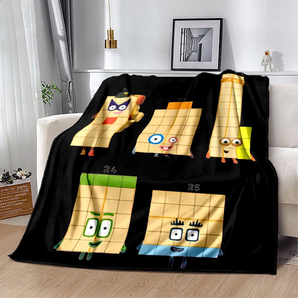 Numberblocks Blanket Soft Warm Cozy Suitable for Office Office Chair Seaside Four Seasons Multipurpose Digital Print