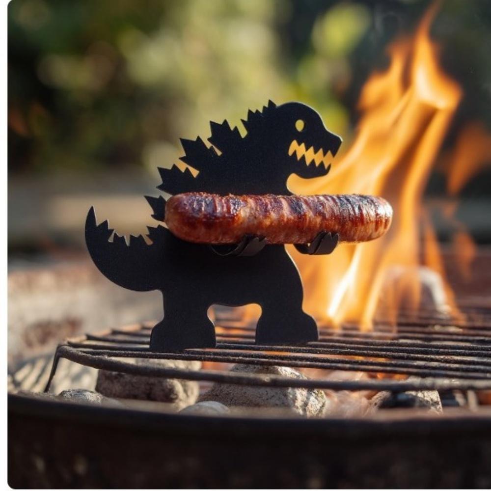 

Funny Hot Dog Holders Dinosaur Shape Grill Hot Dog Roller Grilling Cookware & Rotisseries for Outdoor Kitchen Camping Parties Gr