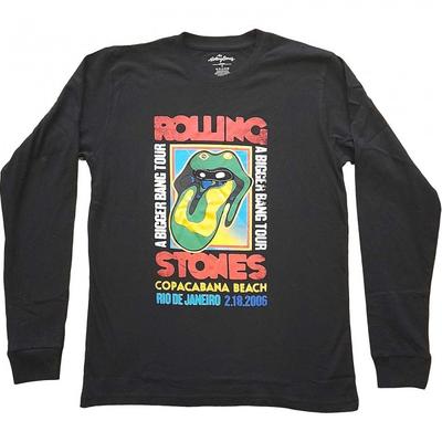 The Rolling Stones Camiseta Adulto Unissex Praia Copacabana Manga Comprida