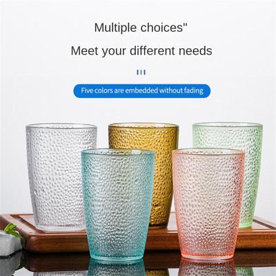 New Acrylic Drop-proof Cups Set Home Colored Beer Mug Stackable Restaurant Drinks Juice Glasses Coffee Tea Water Cup For Party