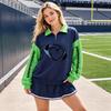 Women's Fashion Casual Printed Zip-Up Sweatshirt with Stand Collar and Long Sleeve