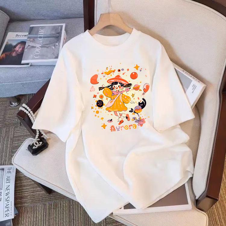 Women's Summer 2025 Pure Cotton Loose Slimming Short-Sleeve T-Shirt - New Fashion Niche Design